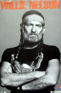 Willie Nelson `03 on Columbia Big Promo Poster Mint