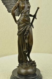 Real Bronze Metal Statue /Marble Classical Nike of Samothrace Victory