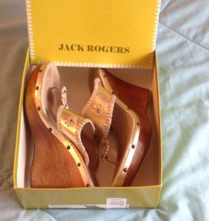 Jack Rogers Gold Marbella Wedges Size 10 $188 from 