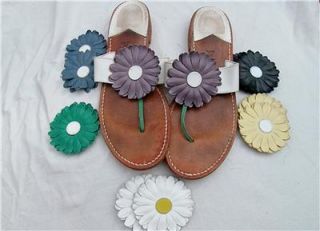 Jack Rogers Switch Velcro Sandals with 6 Sets of Flowers 9 M