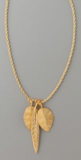 Kenneth Jay Lane Triple Leaf Necklace