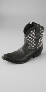 Golden Goose Star Zip Ankle Booties with Pyramid Studs