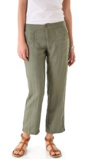 So Low Linen Cropped Pants with Pockets