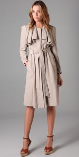 Rebecca Taylor Ruffle Duster Trench Coat
