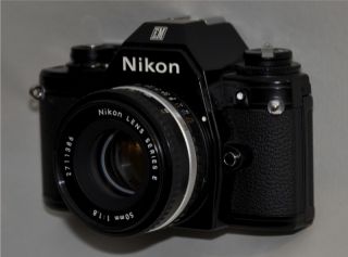 Nikon Em SLR w Nikon Series E 50mm F 1 8 Lens Excellent Condition