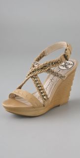 Modern Vintage Shoes Nelly Braid Wedge Sandals