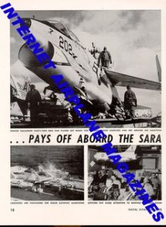Naval Aviation News Jul 1958 VF 32 F8U Crusader USS Saratoga CVA 60