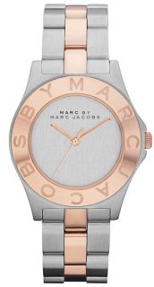  Authentic Marc by Marc Jacobs Blade Two Tone Rose Watch MBM3129