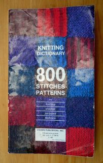  Dictionary 800 Stitches Patterns Knit Crochet Jacquard Technics
