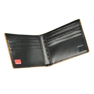 Fold V Twelve Black Orange Bifold Sports Wallet