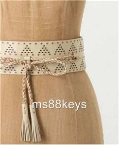 Anthropologie Jacumba Corset Belt Elasticized Embroidered Large