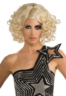 Wigs Rubies Lady Gaga Blonde Short Curly Costume Wig 1