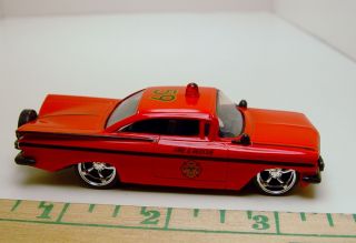 Jada 59 Chevy Impala Fire Department Car Rubber Tire Limited Edition