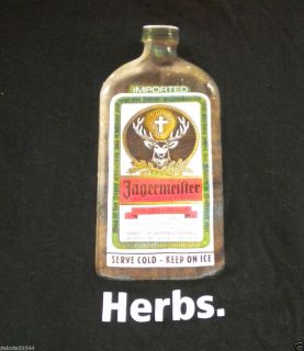 Jagermeister Jager Jagr Liquor Bottle Logo Herbs T Shirt XL New