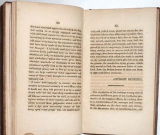 Slavery Quaker Abolitionist Anthony Benezet Memoirs 1817 Leather