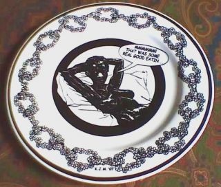 KERRY JAMES MARSHALL Mmmmmm That Was Some Real Good Eatin Ltd Ed Plate