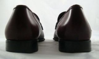 Vintage Allen Edmonds Burgundy Bergamo Italian Leather Mens Loafers