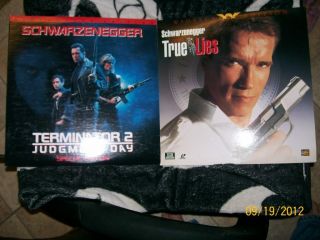 Arnold Schwarzenegger James Cameron Laserdiscs Terminator 2 True Lies