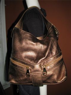 Michael Kors Bronze Leather Jamesport Large Shoulder Tote Bag Handbag