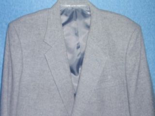  Gray Wool Business Suit Jacket Sport Coat  Size 46R  James Whitehead