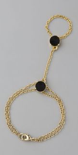 Bop Bijoux Inverted Rhinestone Hand Chain Bracelet