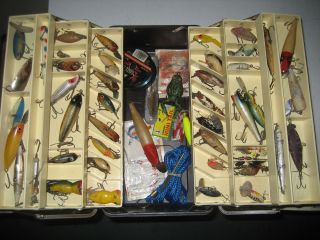 Vintage Ted Williams Tackle Box with Beater Lures