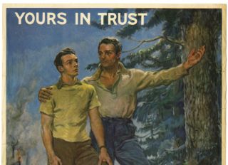 1939 James Montgomery Flagg Forest Service Fire Safety Poster Vintage