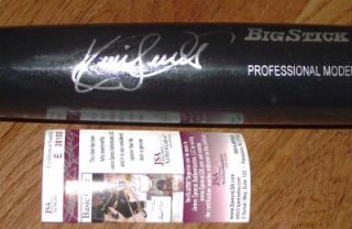 Super RARE Kirby Puckett Autograph Black Rawlings Baseball Bat JSA COA