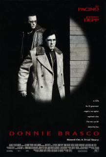 Donnie Brasco Movie Poster 2 Sided Original Rolled 27x40 Al Pacino