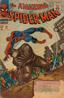  Spider Man #43 1966 Marvel Comics Mary Jane Rhino Dr. Curtis Connors