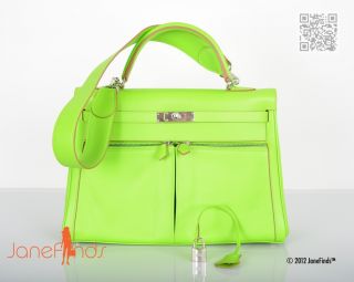 Insane New Color Hermes Kelly 35cm Lakis in Granny Stunning