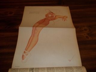 AUGUST 1946 TRUE THE MANS MAGAZINE, GEORGE PETTY CENTERFOLD, PAPPY
