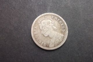 1883 Queen Victoria India Silver 1 4 Rupee Coin Free UK Postage