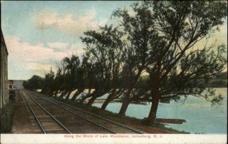 Jamesburg NJ Lake Manalapan RR Tracks c1910 Postcard