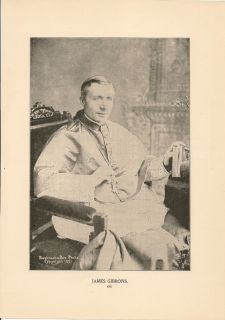 Cardinal James Gibbons 1896 Antique Portrait Illustration