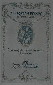 Rare 1907 1909 6 volume set Jane Austen C. E. Brock 144 color