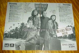   90210 Series Debut 1990 Ad 2 Pages Shannen Doherty Jason Priestley