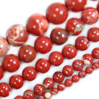 Natural Red River Jasper Round Gemstone Beads 15 5 4 6 8 10 12mm Pick