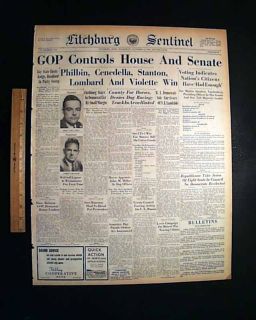 JOHN F. KENNEDYS Very 1st Election WIN U.S. Congress JFK Mass. 1946