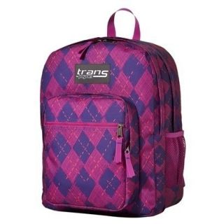 Jansport Supermax Backpack Electric Purple Knee High NEW Plaid Bag