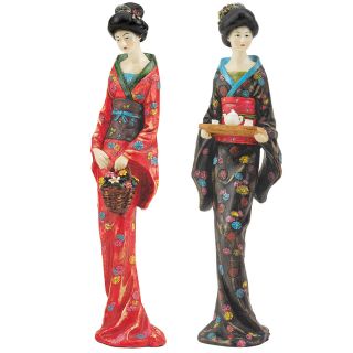  and demure smiles, two beautiful, collectible Japanese figurines