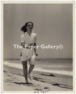 Photograph of Janet Gaynor Running on The Beach