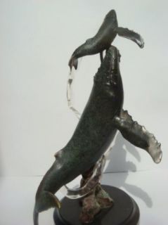 Bringing Up Baby Bronze Whale Sculpture Kitty Cantrell