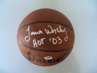 James Worthy Signed Basketball PSA DNA F99678