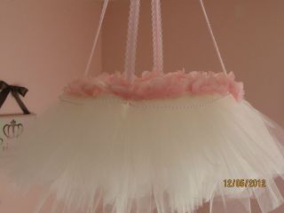 Tutu nursery mobile, chandelier, pink, photo prop, nursery decor,girls
