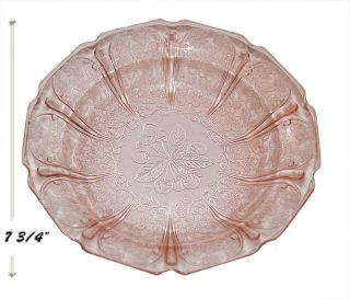Jeannette Cherry Blossom Scarce Pink Flat Soup Bowl