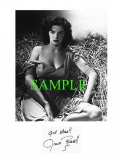 Jane Russell w Printed Signature