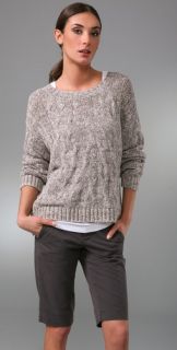 Vince Cropped Cable Knit Sweater