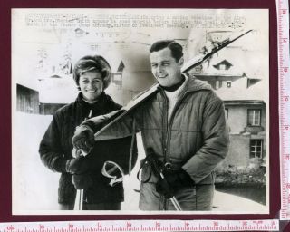 1961 Jean Kennedy Smith JFK Husband Skiing Alps Photo
