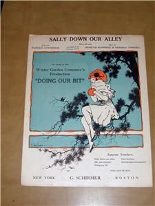 Stunning Deco Gals 1917 18 Musicals Doing Our Bit Passing Show Sheet